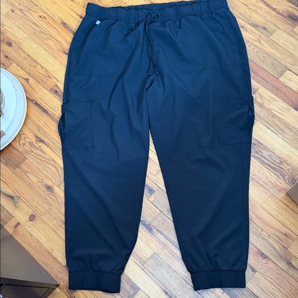 Womens Black Cargo scrub Pants